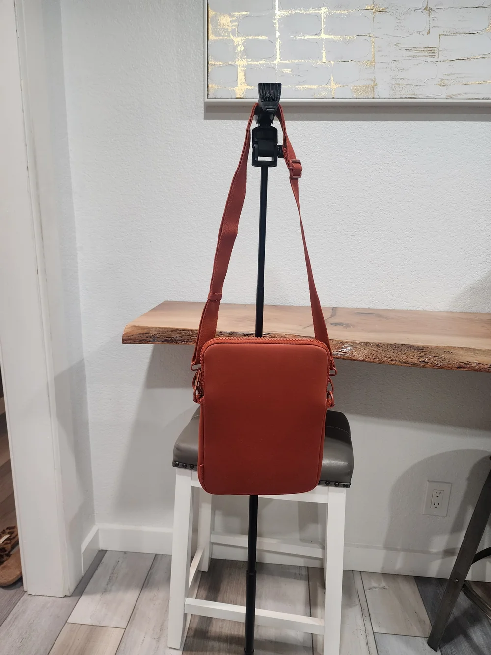 Dagne Dover Tablet Case Crossbody Bag in Rust Red - Minimal Design